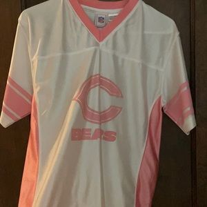NFL Bears white/sparkly pink jersey